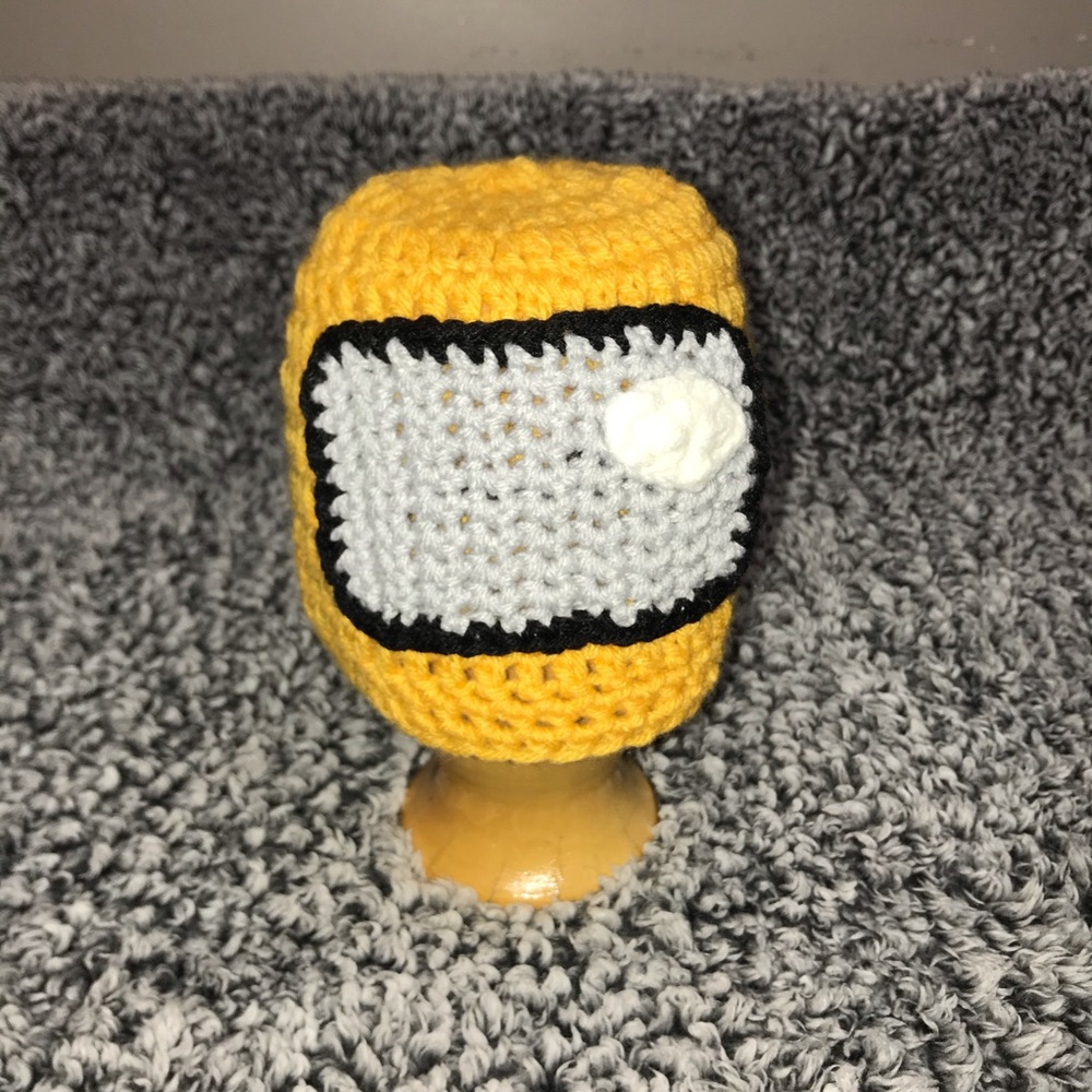 Yellow Among Us Crochet Character Hat